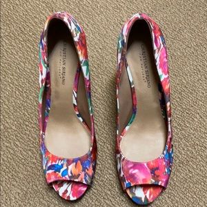 Barley worn flowered heels